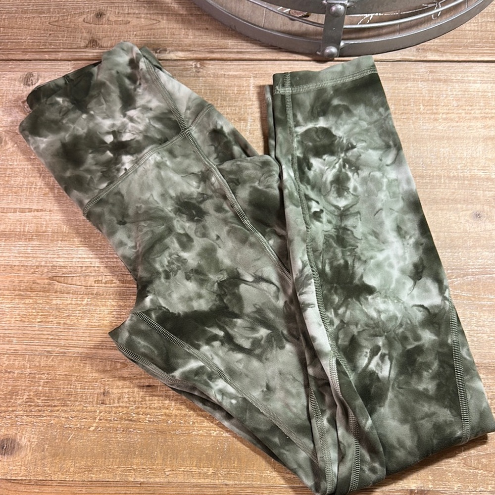 lululemon athletica Green Tie-Dye Leggings